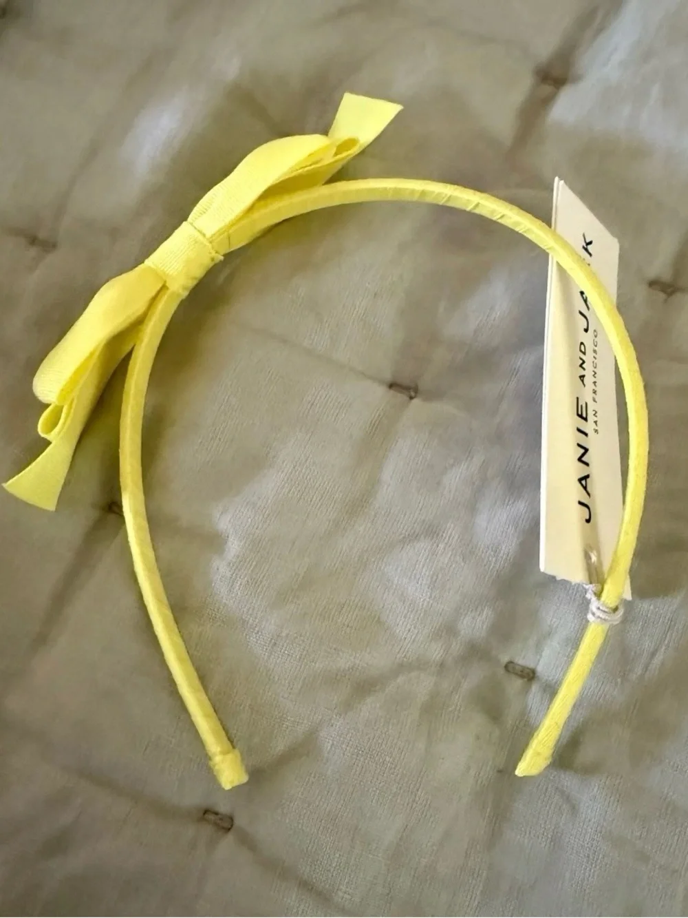 NWT Janie & Jack Yellow Bow Headband